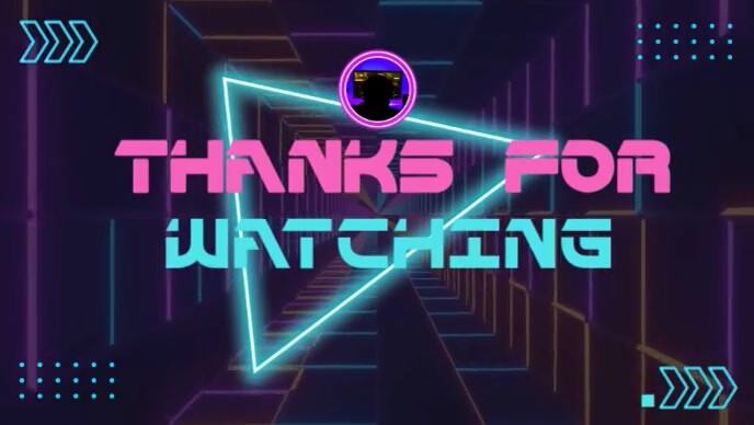 Purple Maximalist Thanks For Watching Design  Youtube Thumbnail template