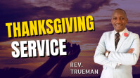 Purple Maximalist Thanksgiving Service Youtube Thumbnail template