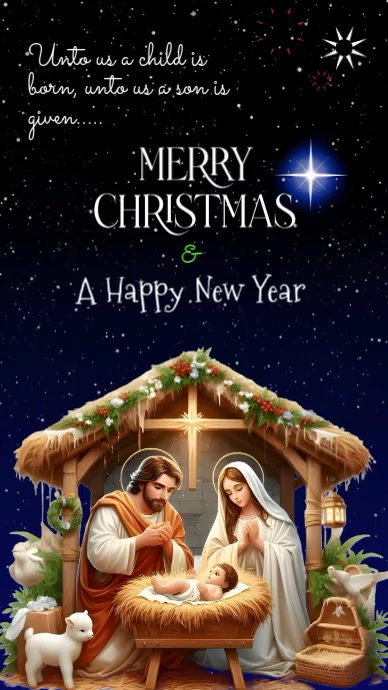 Purple Maximalist The Birth Of Jesus Christ Instagram Story Template ...