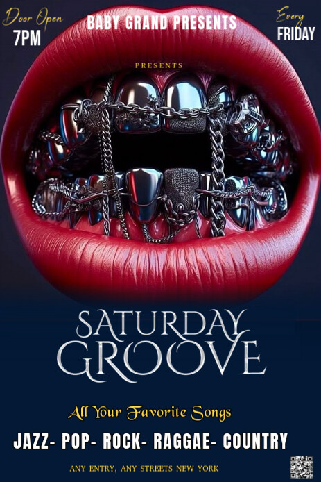 Purple Maximalist This Image Is A Bold And Unique Poster Design Template For A "saturday Groove" Eve Графика Pinterest
