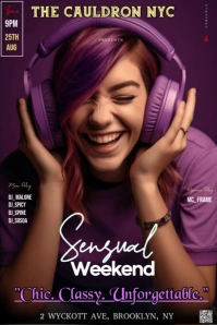 Purple Maximalist This Is A Vibrant And Energetic Poster Designed For Sensual Weekend  Pinterest Gra template