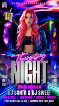 Purple Maximalist Thursday Night Instagram Story template