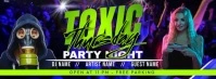 Purple Maximalist Toxic Party Video Facebook template