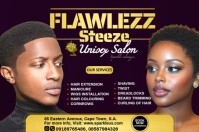 Paars Unisex Salon Services Banner 4' × 6' Template