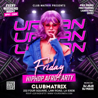 Purple Maximalist Urban Friday Square (1:1) template