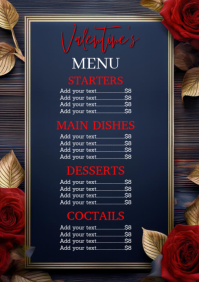 Purple Maximalist Valentinesdayspecialmenu A4 template
