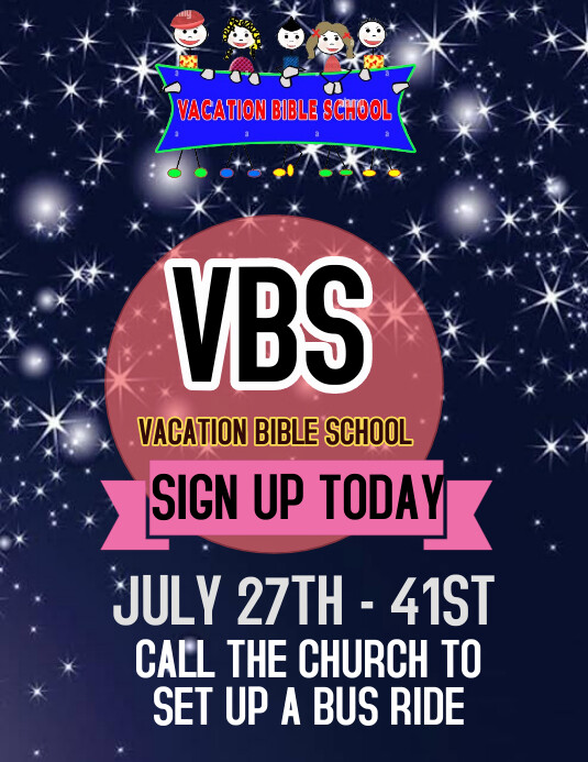 Copy of Purple Maximalist Vbs Flyer (us Letter) | PosterMyWall