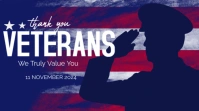 Purple Maximalist Veterans Day  Digital Display (16:9) template