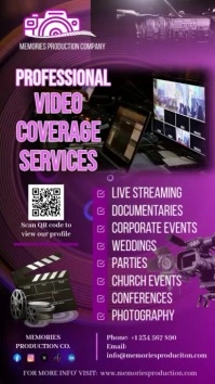 Purple Maximalist Videography & Photography Instagram Story template