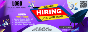 Purple Maximalist We Are Hiring Facebook Cover Photo Facebook-coverfoto template