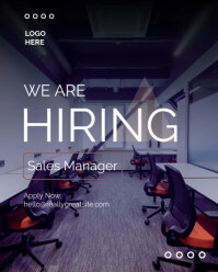 Purple Maximalist We Are Hiring  Instagram Portrait template