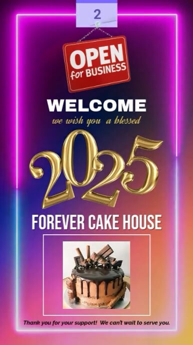 Purple Maximalist We Are Open For Business Ad Instagram Story template