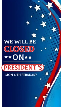 Purple Maximalist We Will Be Closed On President Day  Business Card Visitkort template