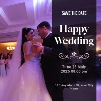Purple Maximalist Wedding Instagram Post template