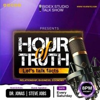 Purple Maximalist Weekend Podcast Talk Show Ad Instagram Post template