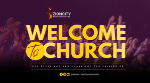 Purple Maximalist Welcome To Church Twitter Post template