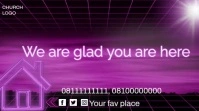 Purple Maximalist Welcome To Church Youtube Thumbnail template