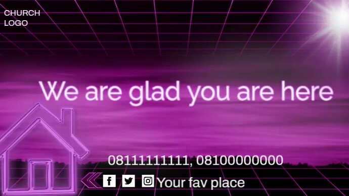 Plantilla de Purple Maximalist Welcome To Church Youtube Thumbnail ...