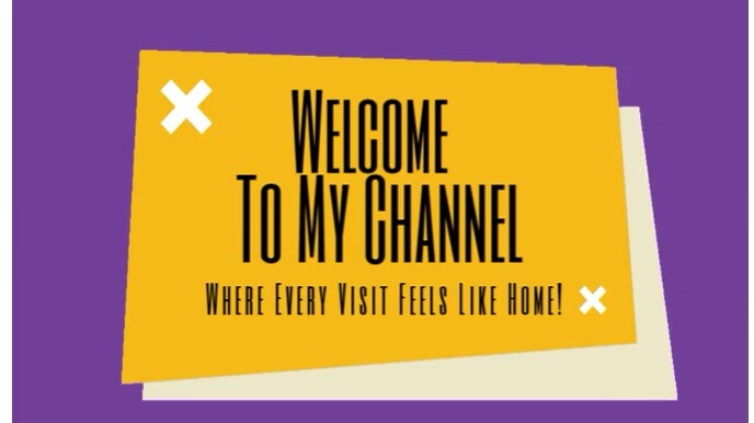 Purple Maximalist Welcome To My Channel Intro Screen Template Digital ...