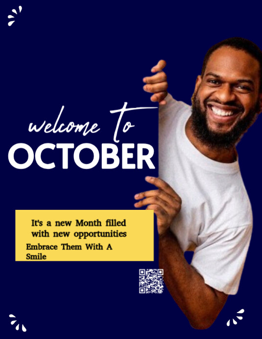 Purple Maximalist Welcome To October Flyer (us Letter) Template ...