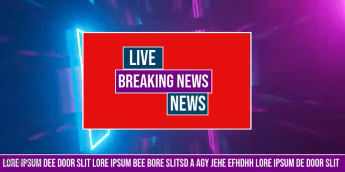 Purple Maximalist Wide Format Breaking News Live Broadcast Grap Eventbrite Banner template