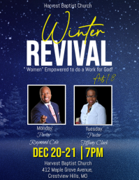 Purple Maximalist Winter Revival Flyer (us Letter) template