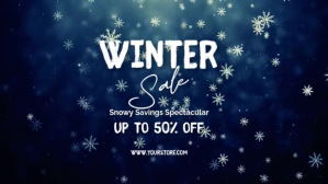 Purple Maximalist Winter Sale Digital Display (16:9) template