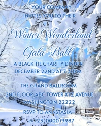 Purple Maximalist Winter Wonderland Gala Ball  Instagram Portrait template