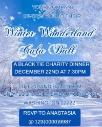 Purple Maximalist Winter Wonderland Party Flyer  Instagram Portrait template