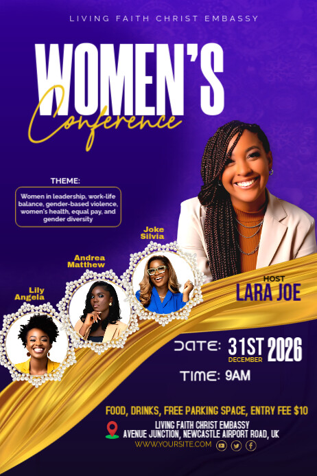 Copy of Purple Maximalist Women's Conference Poster | PosterMyWall