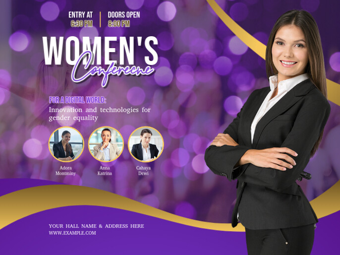 Purple Maximalist Women's Conference Presentation template