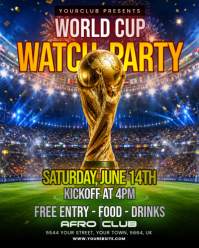 Purple Maximalist World Cup Watch Party Instagram Portrait template