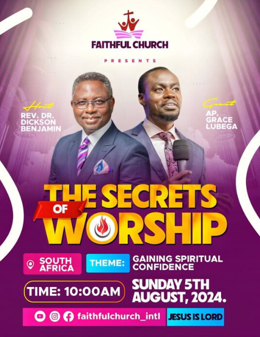 Copy of Purple Maximalist Worship With Us Church Flyers Flyer (us ...
