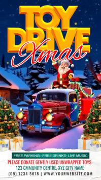 Purple Maximalist Xmas Toy Drive Instagram Story template