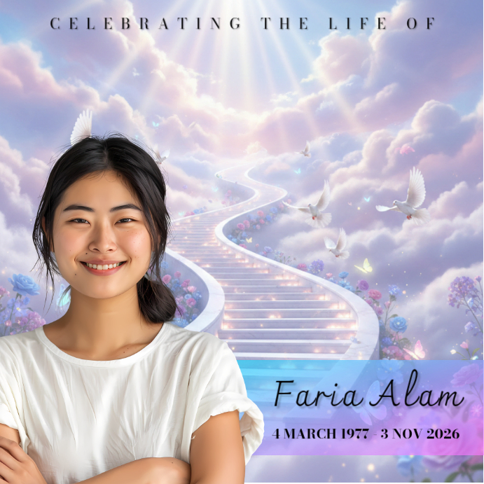 Purple Memorial Celebration Instagram Post Template | PosterMyWall