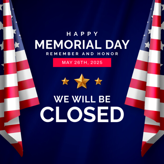Copy of Purple Memorial Day Business Sign Instagram Post | PosterMyWall