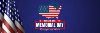 Purple  Memorial Day Tajuk Twitter template