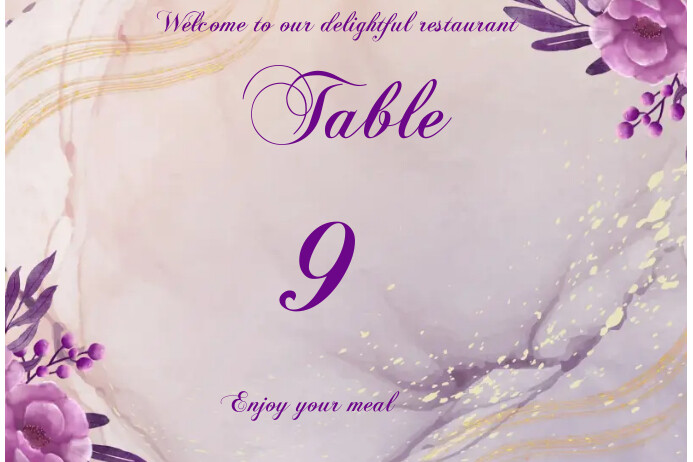 Graduation Puple Menu Card Purple menu card Template | PosterMyWall