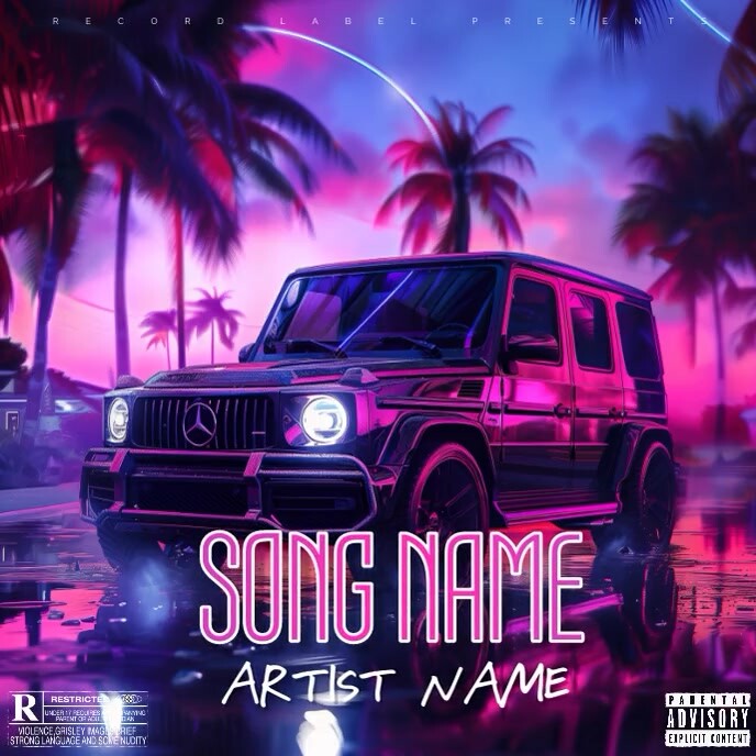 Mercedes Rapper Cd Purple Mercedes Album Cover Template | PosterMyWall