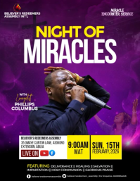 Purple Religious Event Flyer Template