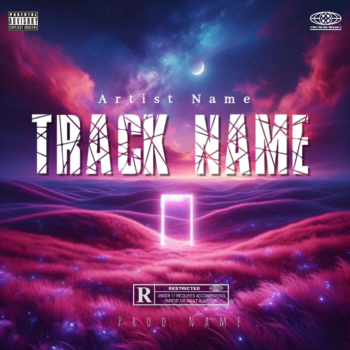 Purple  Mixtape Album Cover template