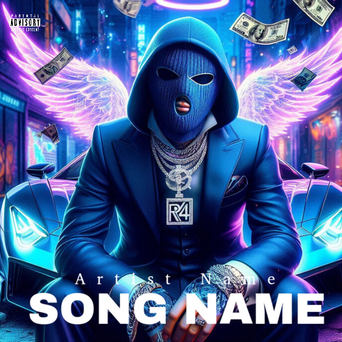 Purple  Mixtape Album Cover Ikhava ye-Albhamu template