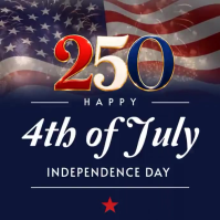 Purple Modern & Minimal 4th of July Celebration Instagram Post Video Instagram-bericht template