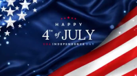 Purple Modern & Minimal 4th of July Digital Display Video template