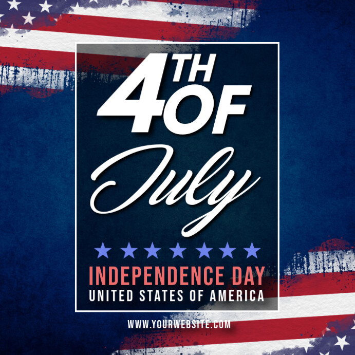 Purple Modern & Minimal 4th Of July Pos Instagram Instagram-Beitrag template