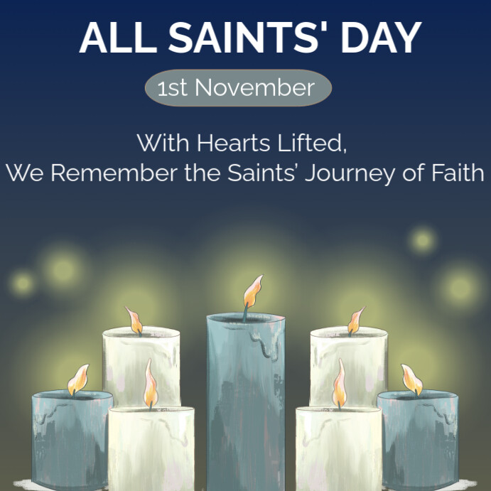 Plantilla de Purple Modern & Minimal All Saints' Day Instagram Post ...