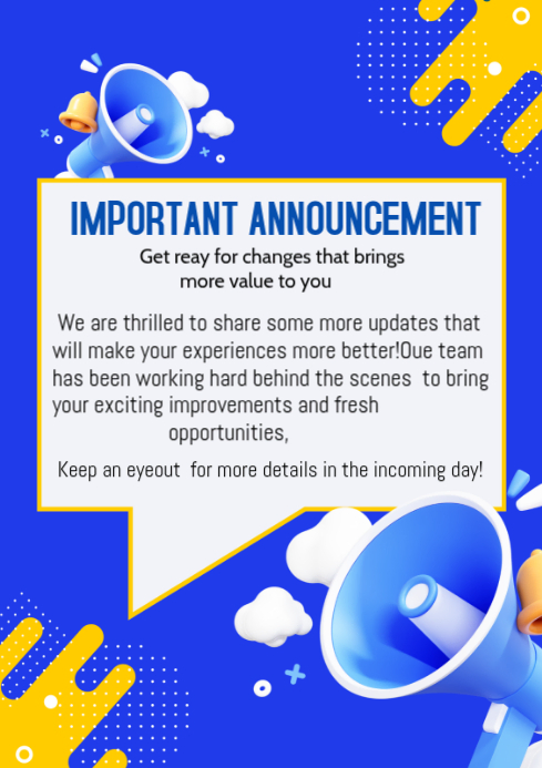 Purple Announcement A3 Template | PosterMyWall