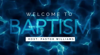 Purple Modern & Minimal Baptism Event Digital Display Video template