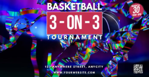 Purple Modern & Minimal Basketball Event Sampul Acara Facebook template