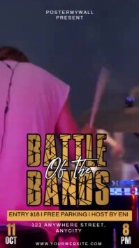 Purple Battle of the Bands Event Ekran reklamowy Template